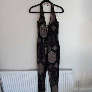 Backless Lace Jump Suit